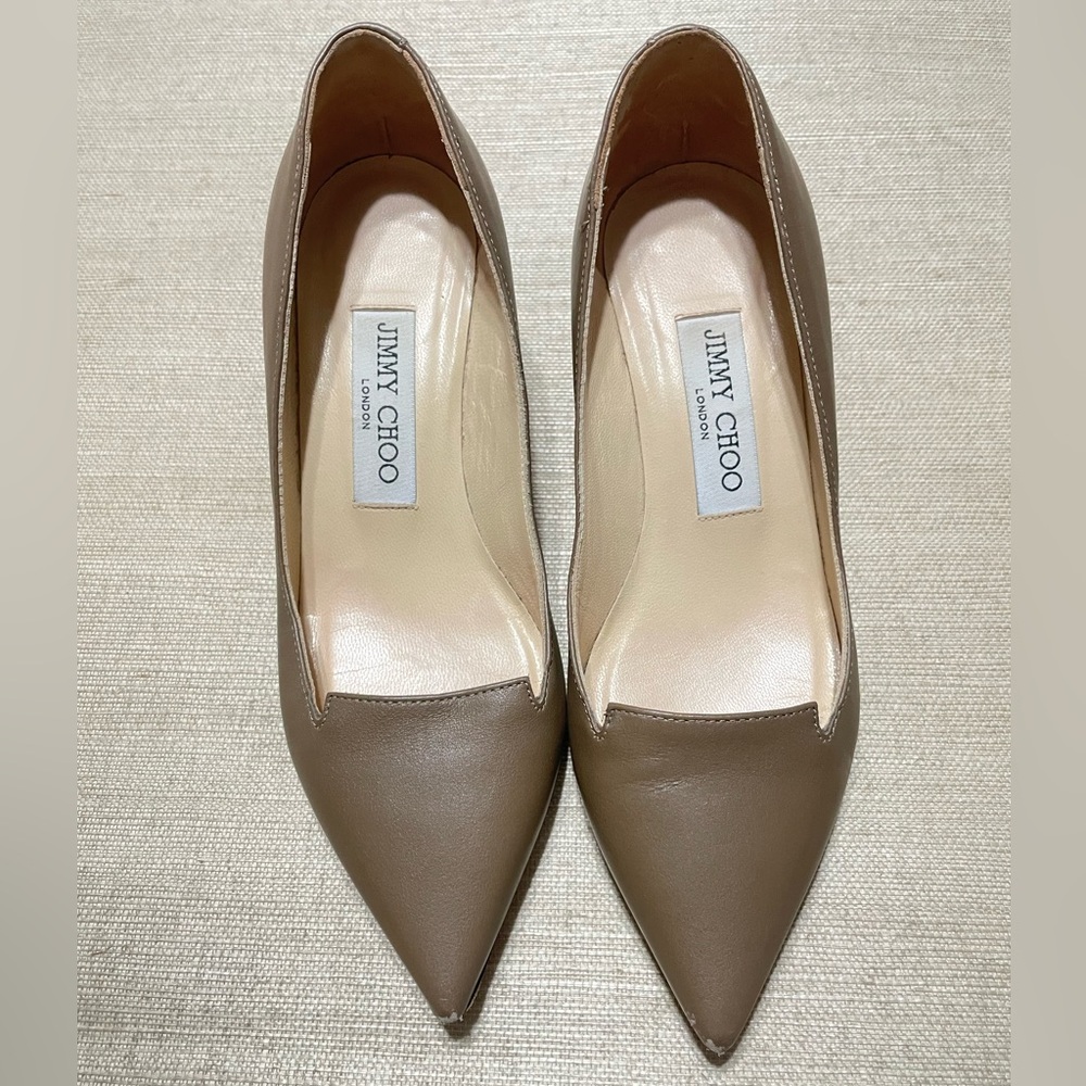 Jimmy Choo Tan Leather Women's Shoes